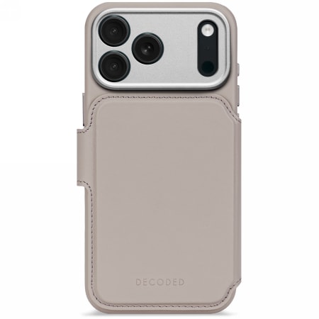 Decoded Nahka Irrotettava lompakko MagSafe kotelo iPhone 17 Pro:lle - beige