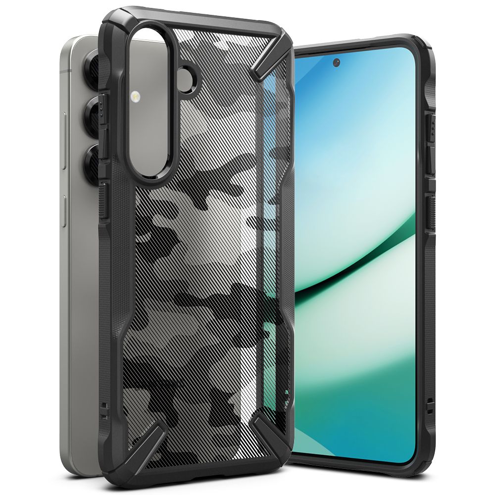 Ringke Fusion X kotelo Samsung Galaxy S25+ - Musta Camo