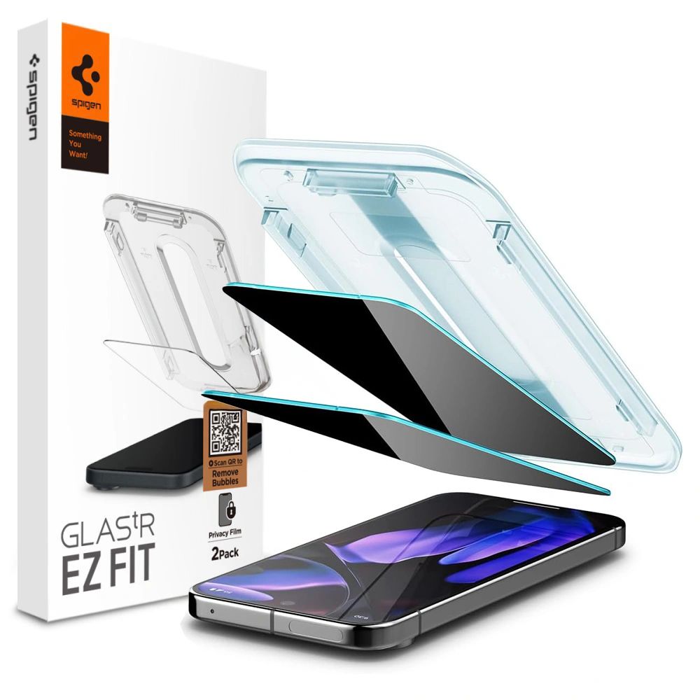Spigen Glas.TR "Ez Fit" 2-pack Yksityisyyslasi Google Pixel 9 Pro XL:lle