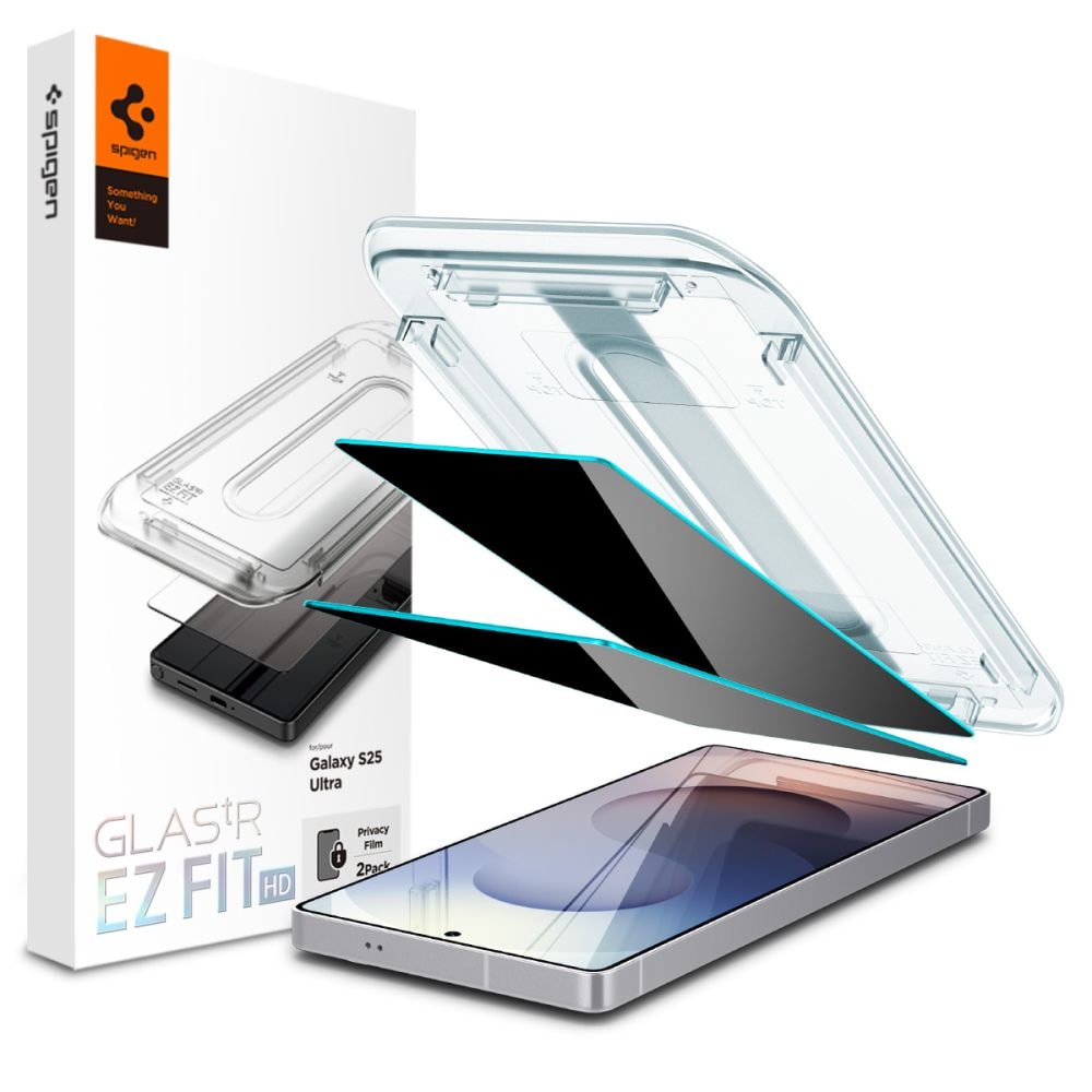 Spigen Glas.TR "Ez Fit" Yksityisyyden suoja 2-pack Samsung Galaxy S25 Ultra -puhelimelle