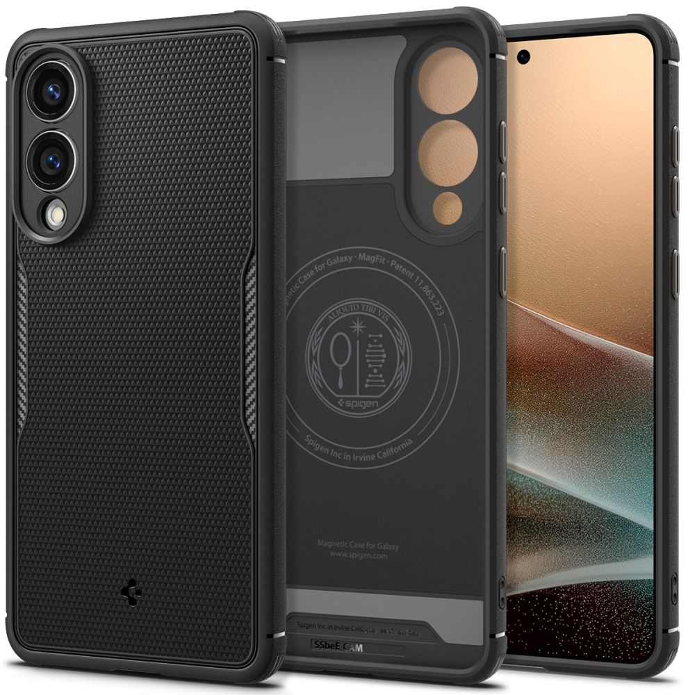 Spigen Core Armor Mag -kotelo MagSafella Samsung Galaxy S25 Edgelle - musta