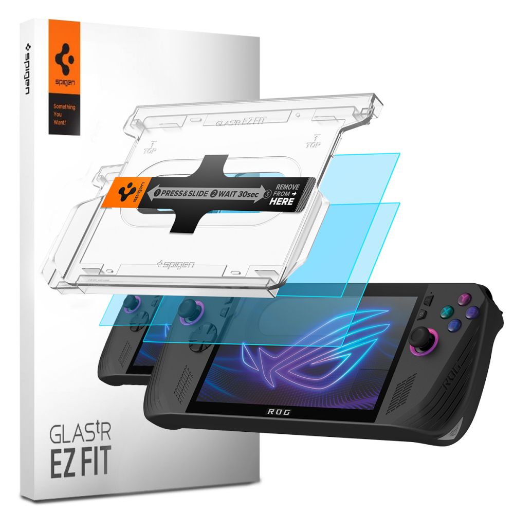Spigen Glas.TR EZ Fit 2-pack karkaistua lasia Asus Rog Ally X - läpinäkyvää