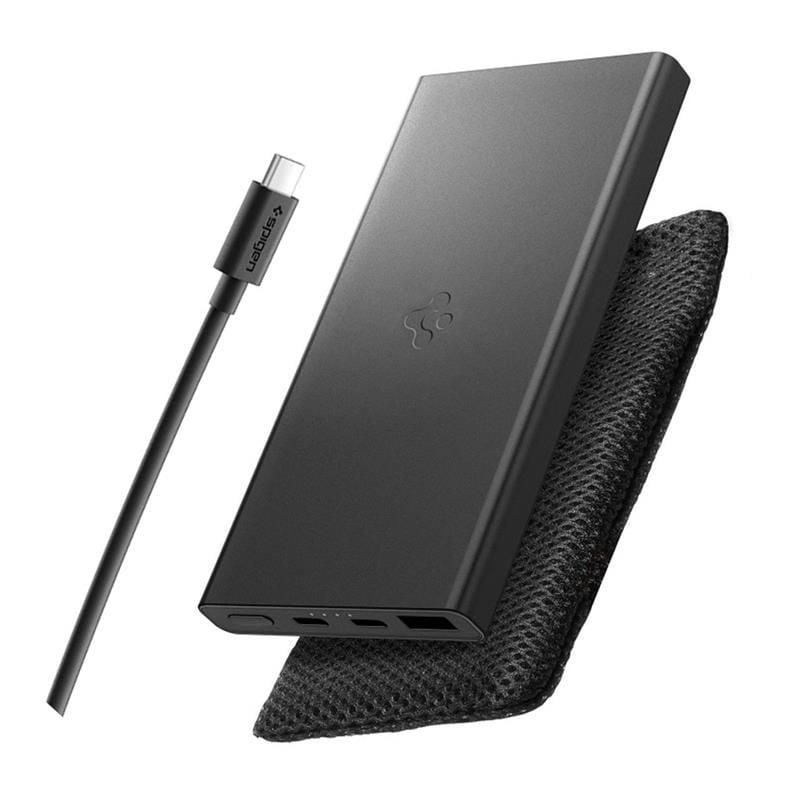 Spigen Essential EA2210 Power Bank 10000 mAh 22.5W - Musta