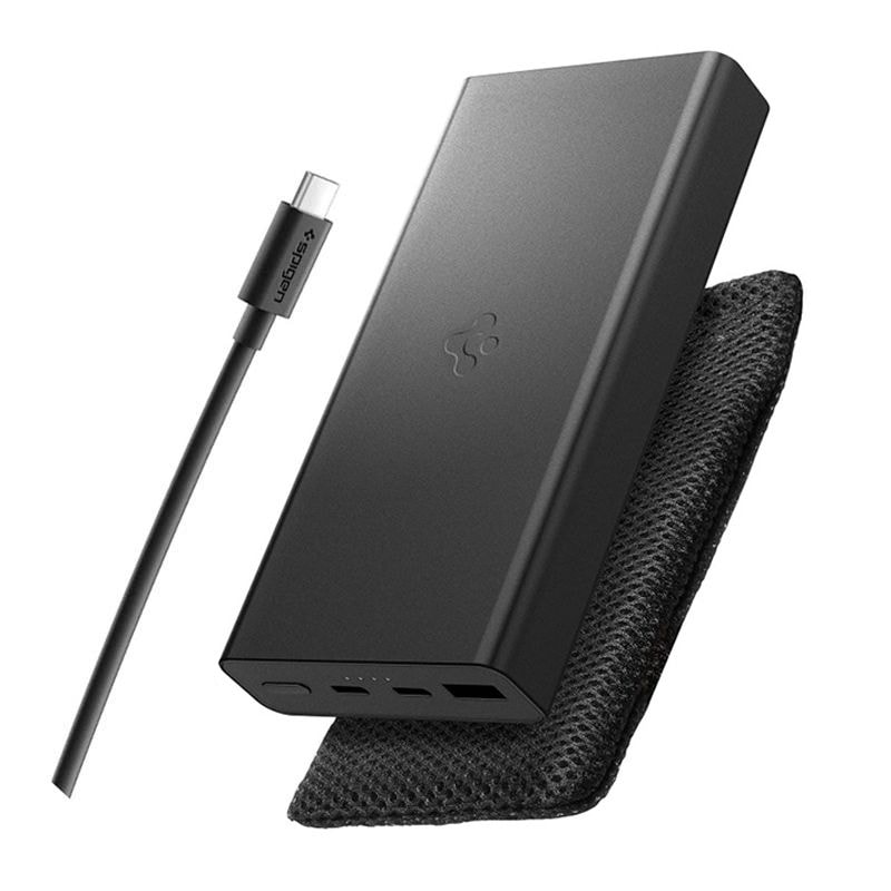Spigen EA3020 20000mAh 30W Power Bank - Musta