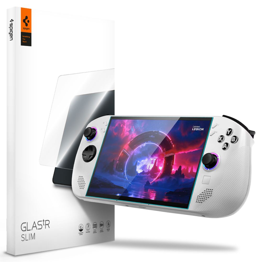 Spigen Glas.tR Slim 2-pack karkaistua lasia Lenovo Legion GO S:lle - musta