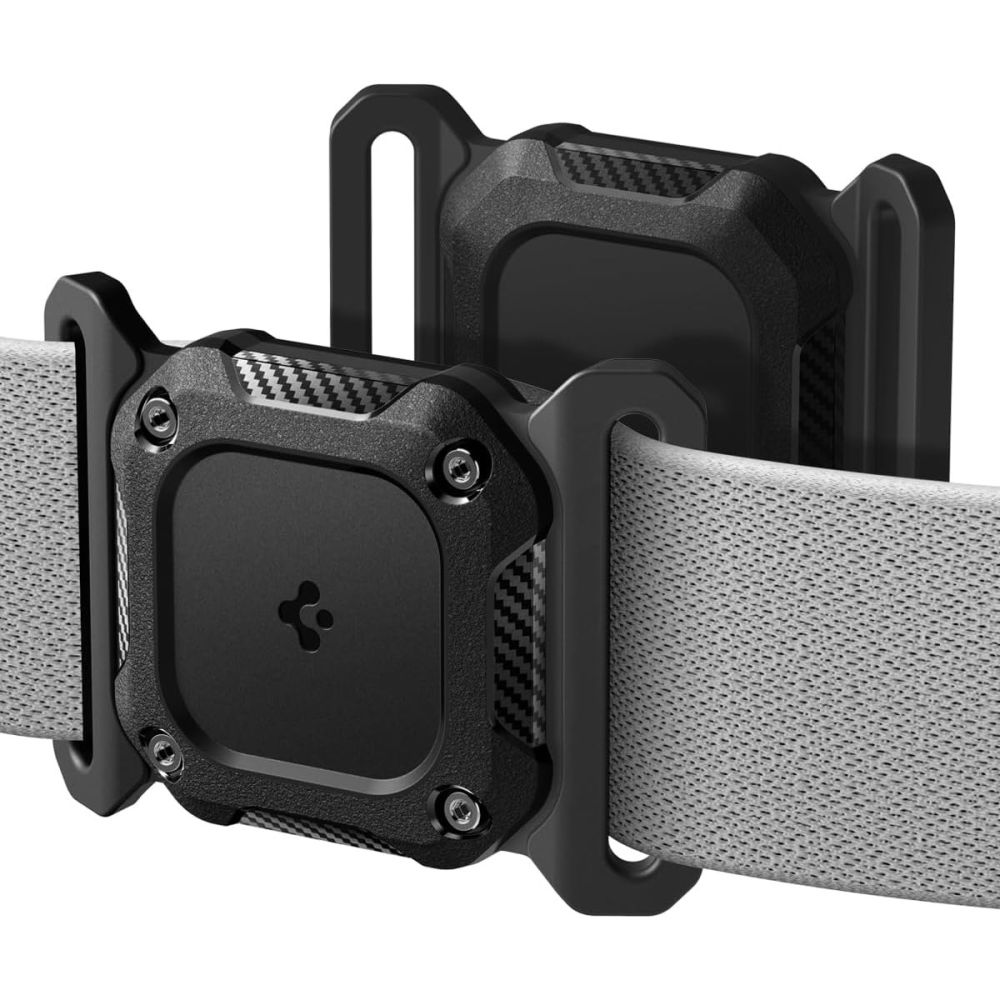 Spigen Tough Armor Pet Collar AirTag 1/2 Case - musta