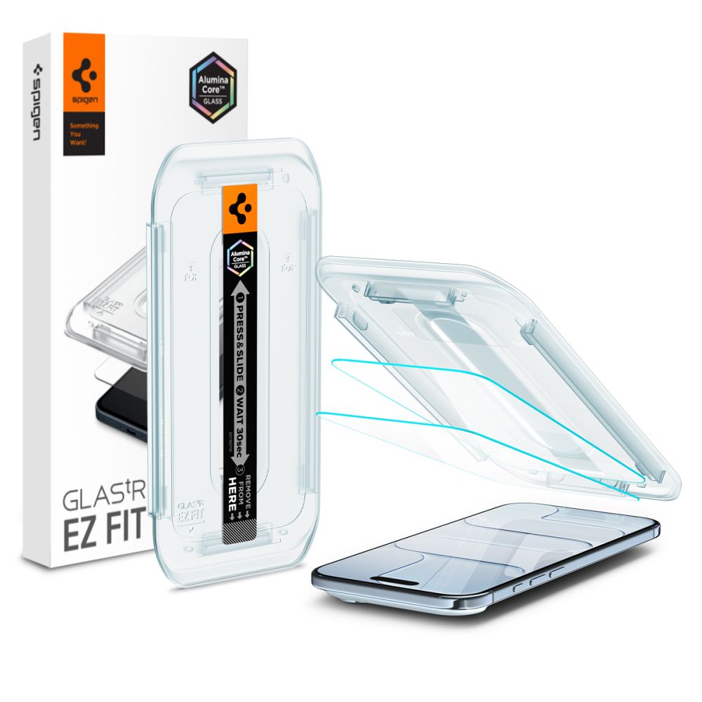 Spigen Glas.TR EZ Fit 2-pack karkaistua lasia iPhone 17 Air - läpinäkyvää