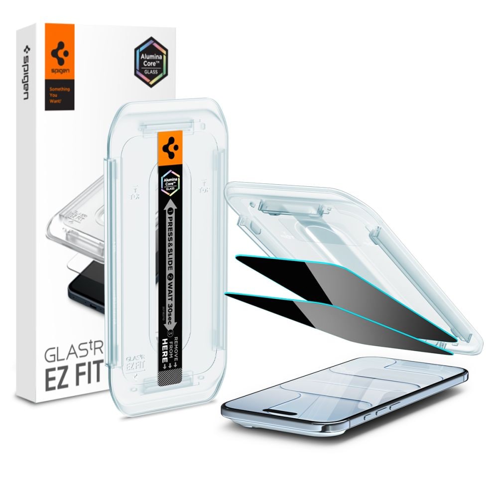 Spigen Glas.TR EZ Fit 2-pack yksityisyydensuojalasi iPhone 17 Airille