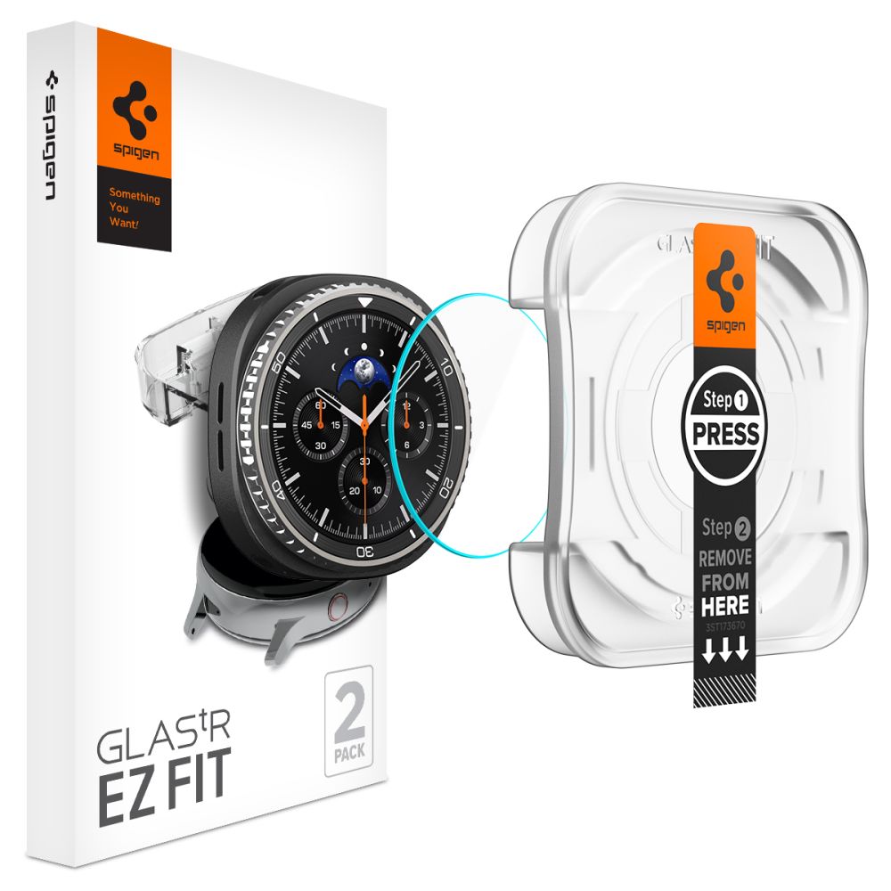 Spigen Glas.TR "Ez-Fit" karkaistu lasi Samsung Galaxy Watch 8 46mm - läpinäkyvä - läpinäkyvä