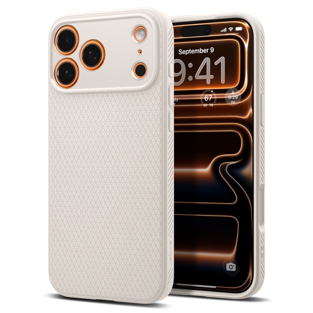 Spigen Liquid Air -kotelo iPhone 17 Pro Maxille - titaani
