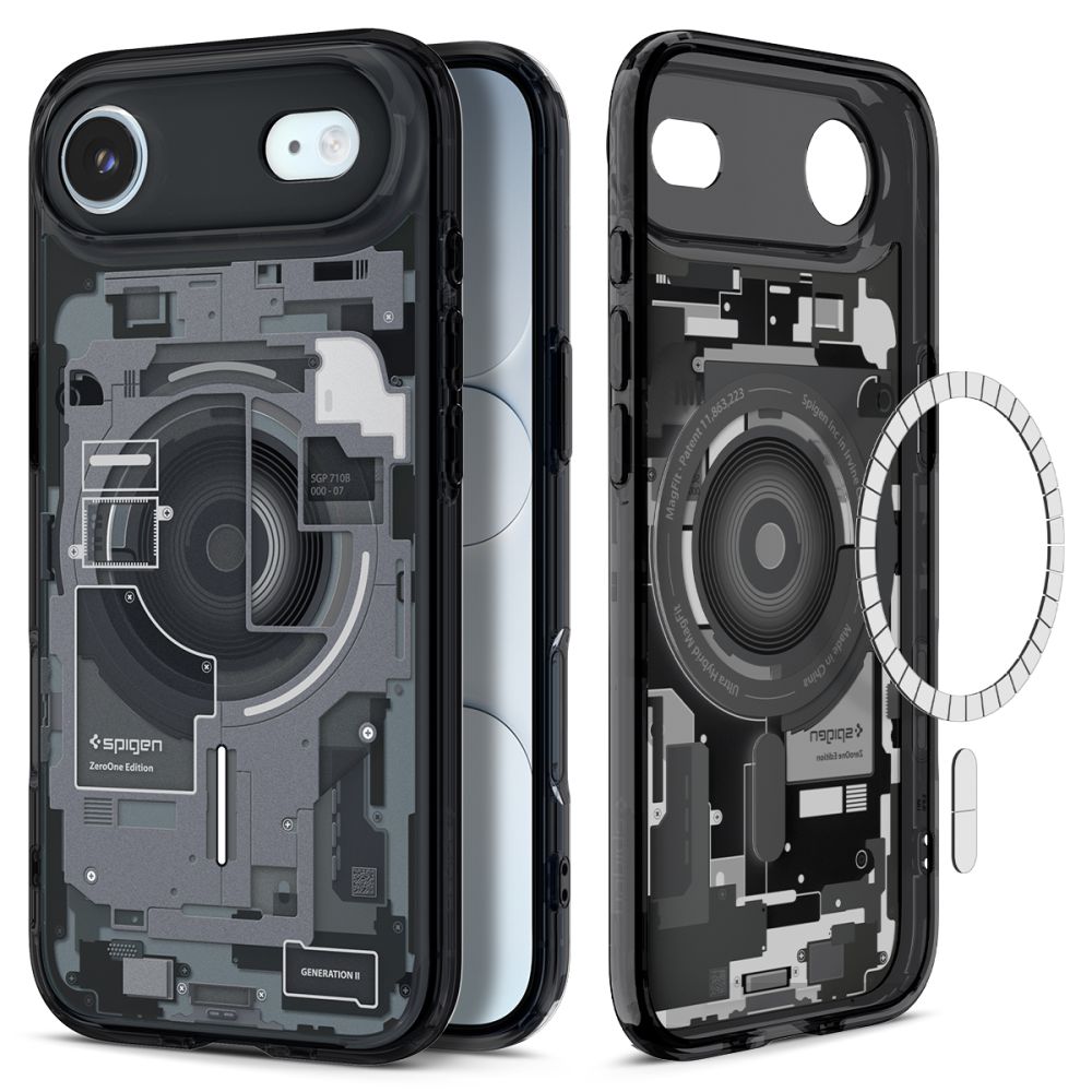 Spigen Ultra Hybrid MagSafe -kotelo iPhone 17 Air Zero One - musta