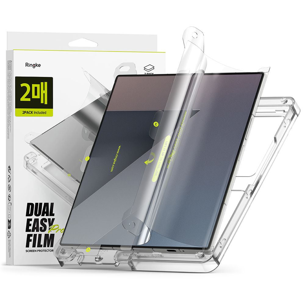 Ringke Dual Easy Pro 2-pack suojakalvo Samsung Galaxy Z Fold 7 - läpinäkyvä - läpinäkyvä