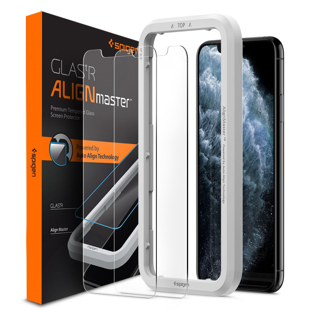 Spigen ALM Glas.tR Slim karkaistu lasi iPhone 11 / XR - 2 kpl.
