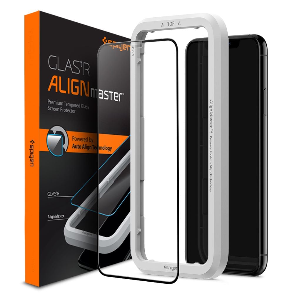 Spigen ALM Glass FC karkaistu lasi iPhone 11 / XR:lle - musta