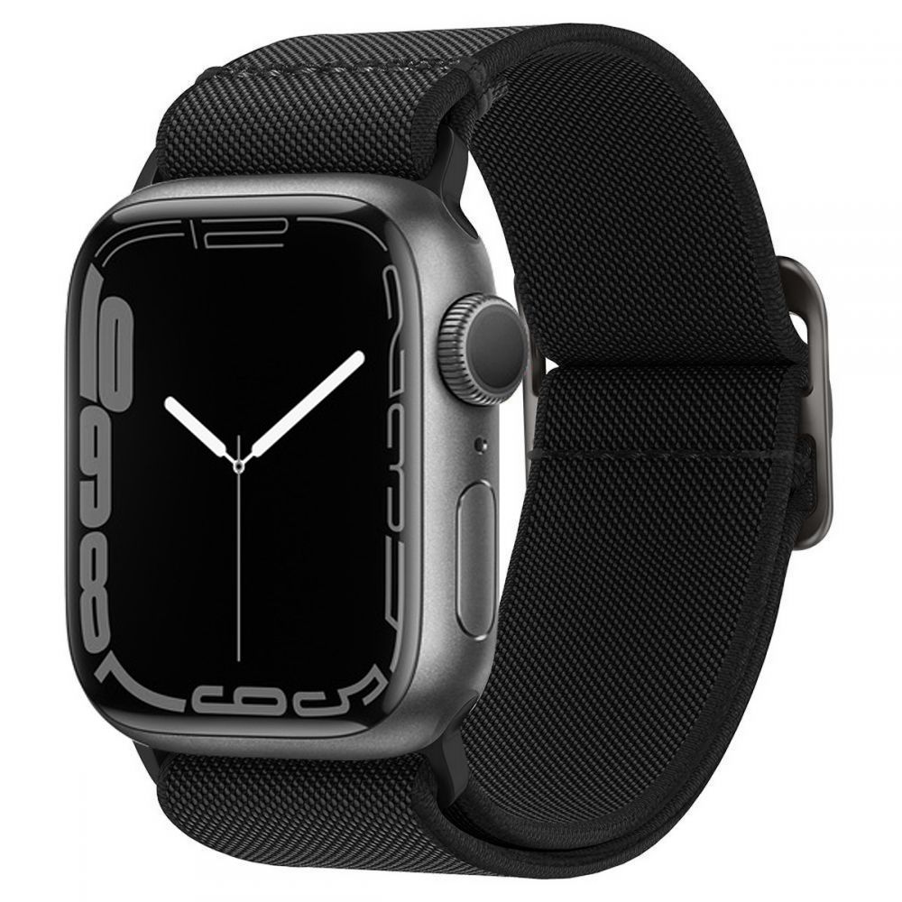 Spigen Fit Lite -ranneke Apple Watch 4/5/6/7/8/9/SE/Ultra (42/44/45/49 mm) - musta
