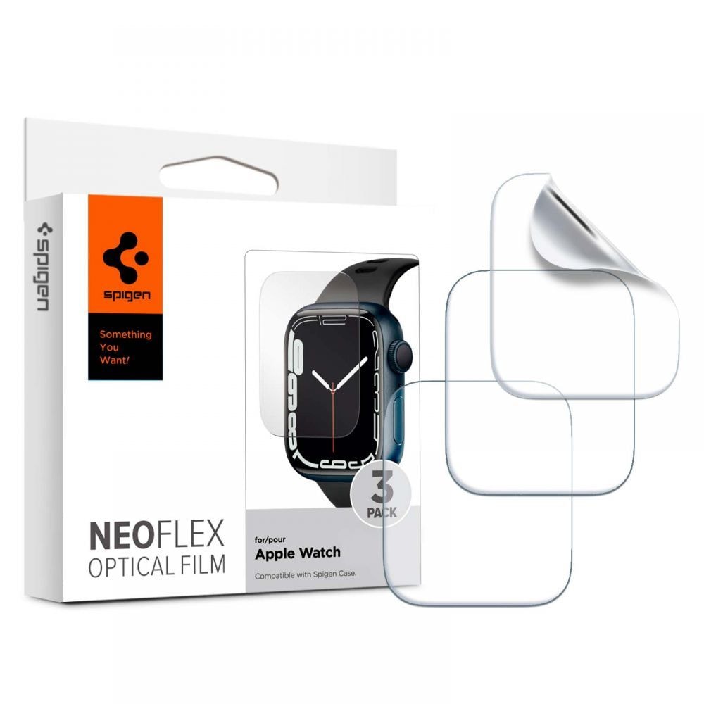 Spigen Neo Flex -suojakalvo Apple Watch 4/5/6/7/8/SE (44/45 mm) - 3 kpl.