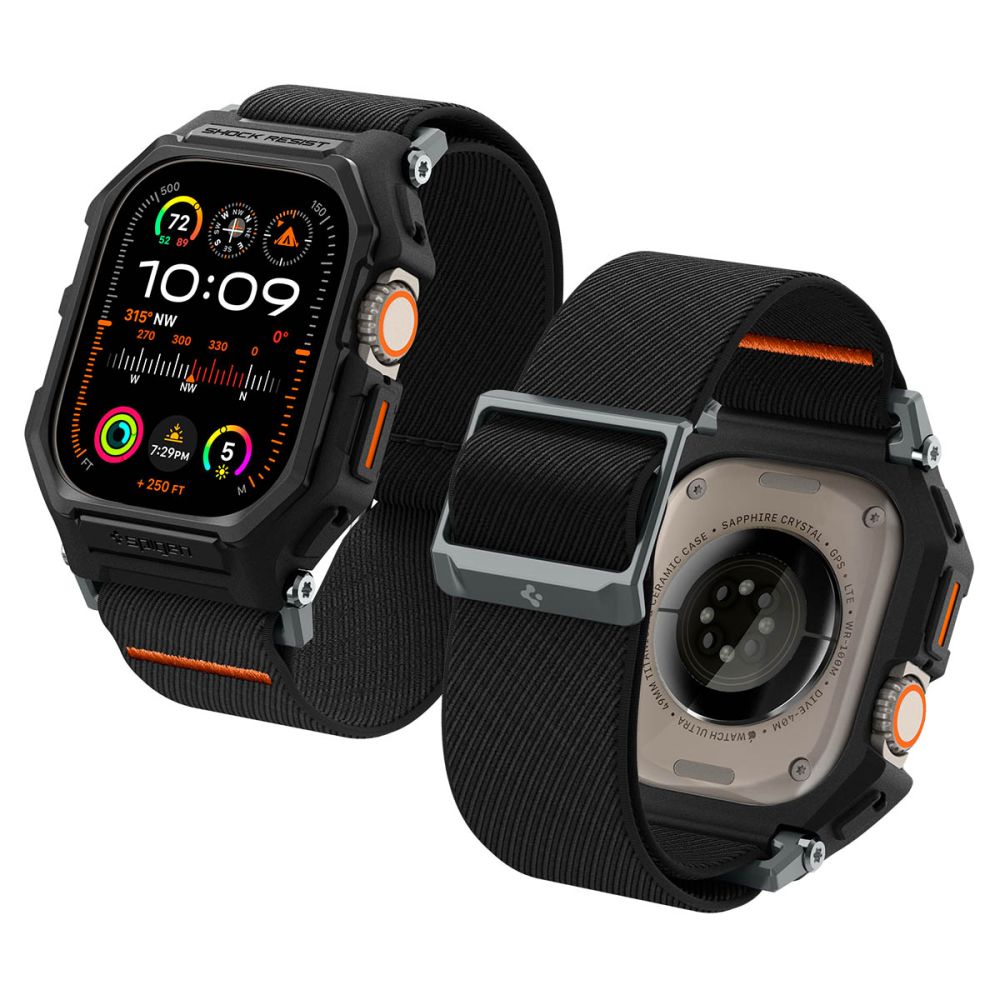 Spigen Lite Fit Pro kotelo hihnalla Apple Watch Ultra 1 / 2 (49mm) - Matta musta