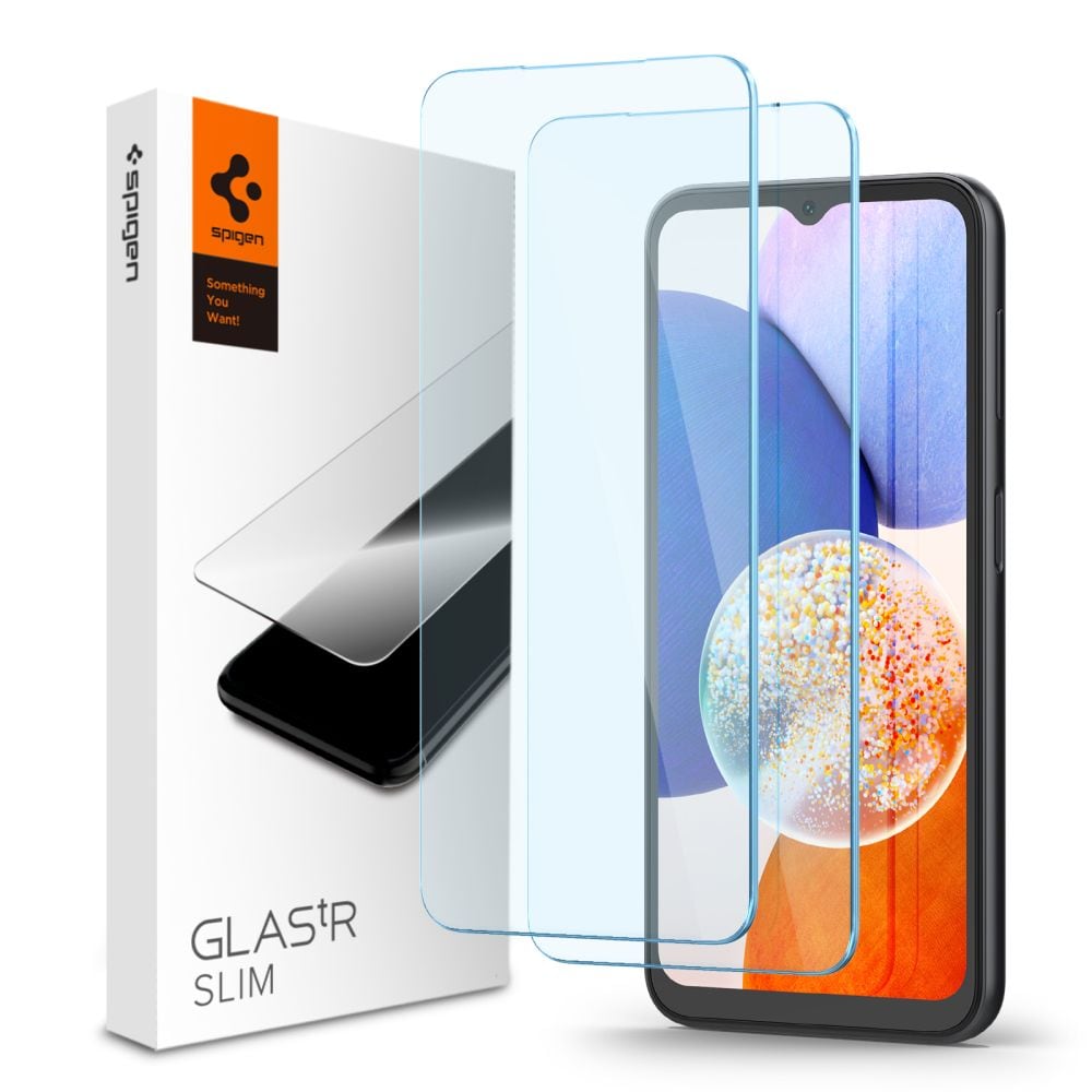 Spigen Glas.tR Slim karkaistu lasi Samsung Galaxy A15 4G / 5G / A25 5G - 2 kpl.