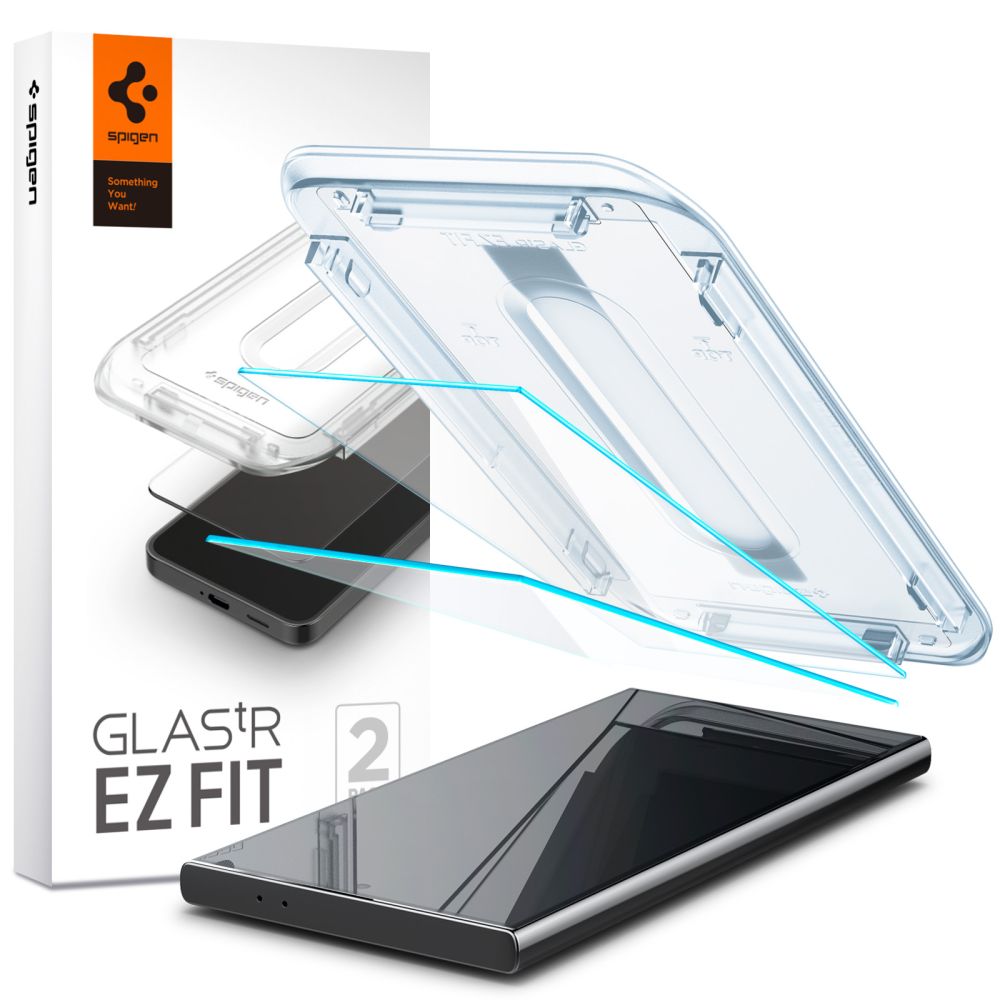 Spigen Glas.tR EZ Fit karkaistu lasi Samsung Galaxy S24 Ultra - 2 kpl.