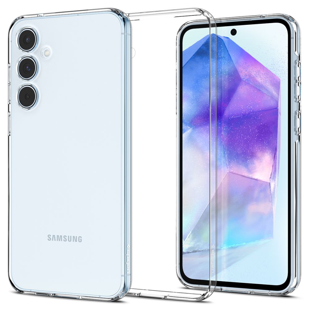 Spigen Nestekide kotelo Samsung Galaxy A55 5G:lle - läpinäkyvä