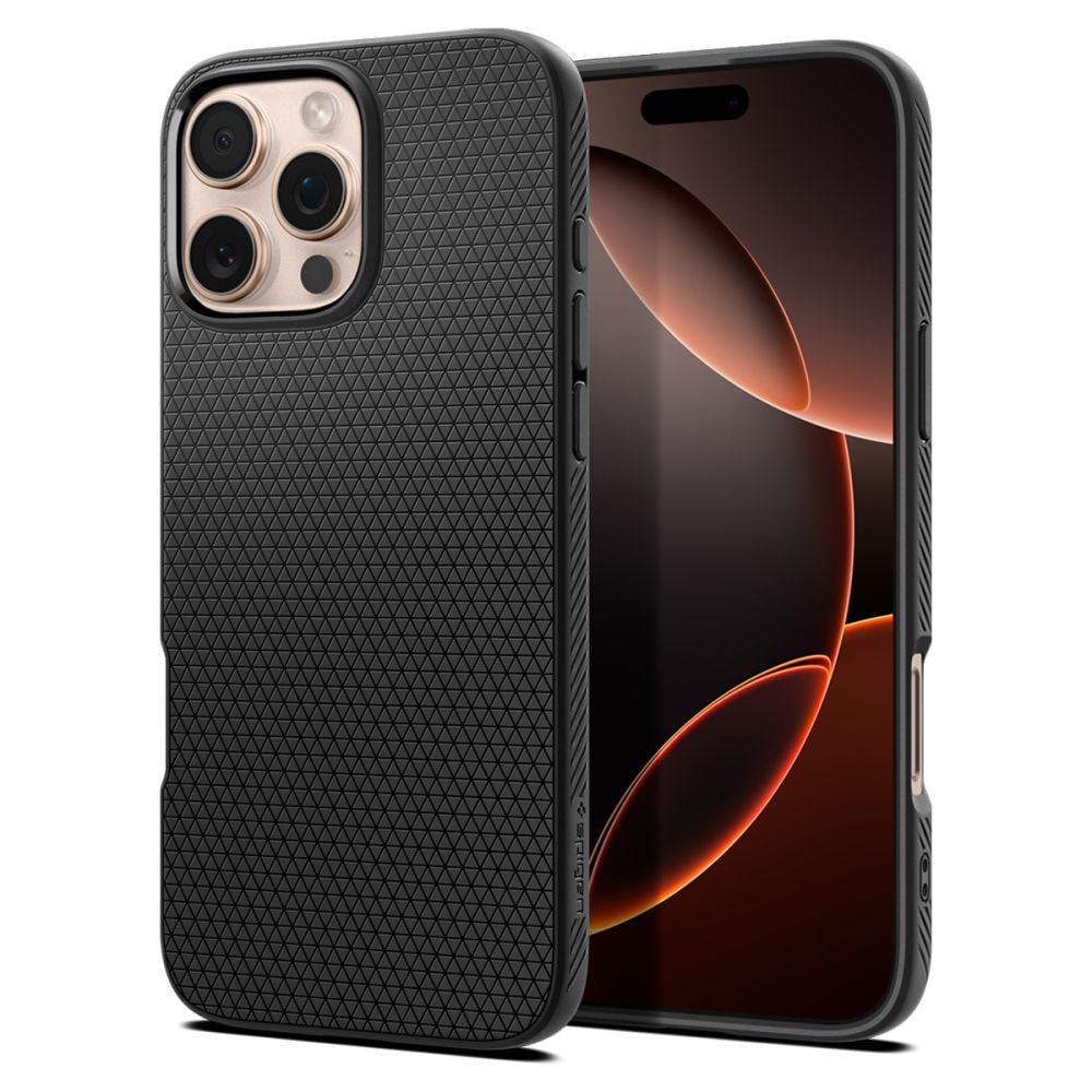 Spigen Liquid Air -kotelo iPhone 16 Pro Max - mustalle - musta