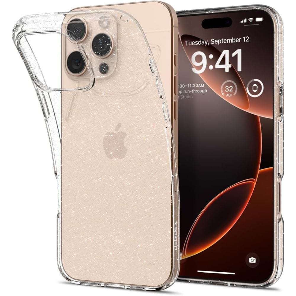 Spigen Nestemäinen kristalli iPhone 16 Pro Case - Kirkas kimallus