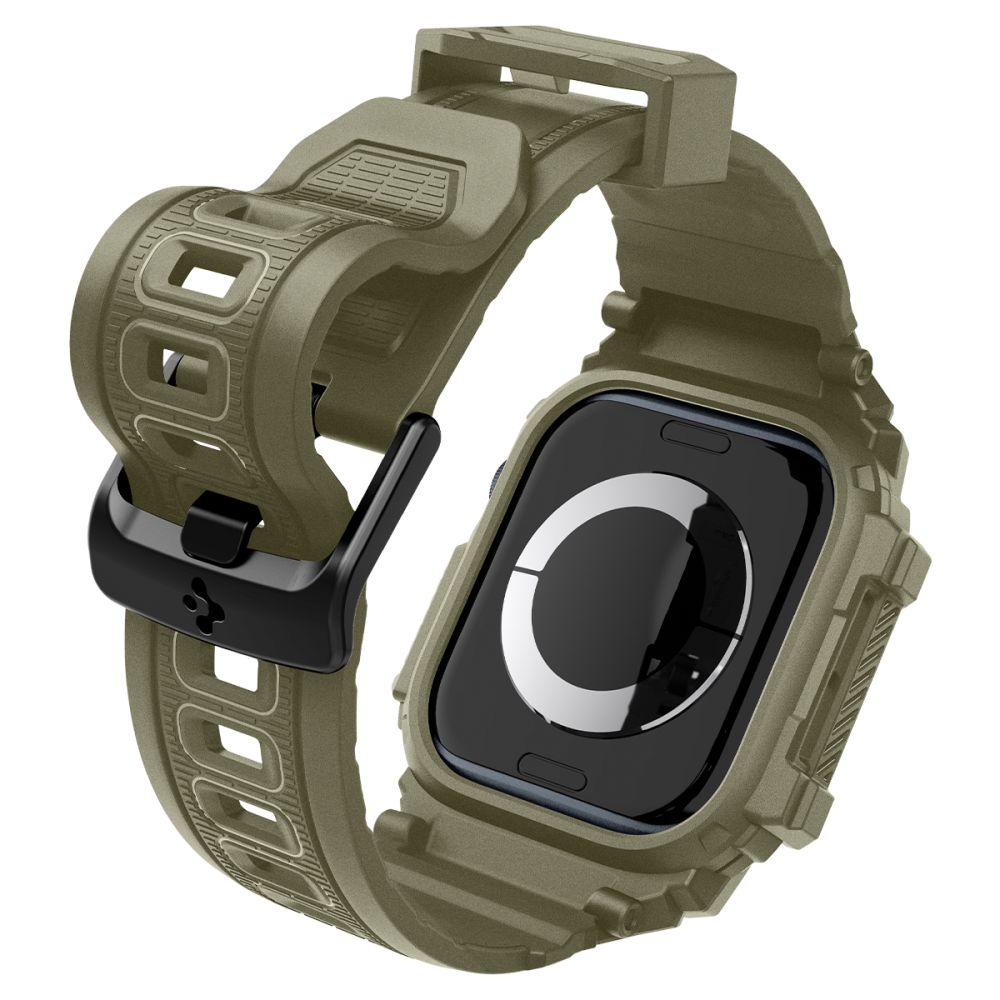 Spigen Rugged Armor "Pro" hihna Apple Watch 10:lle (46MM) - vihreä