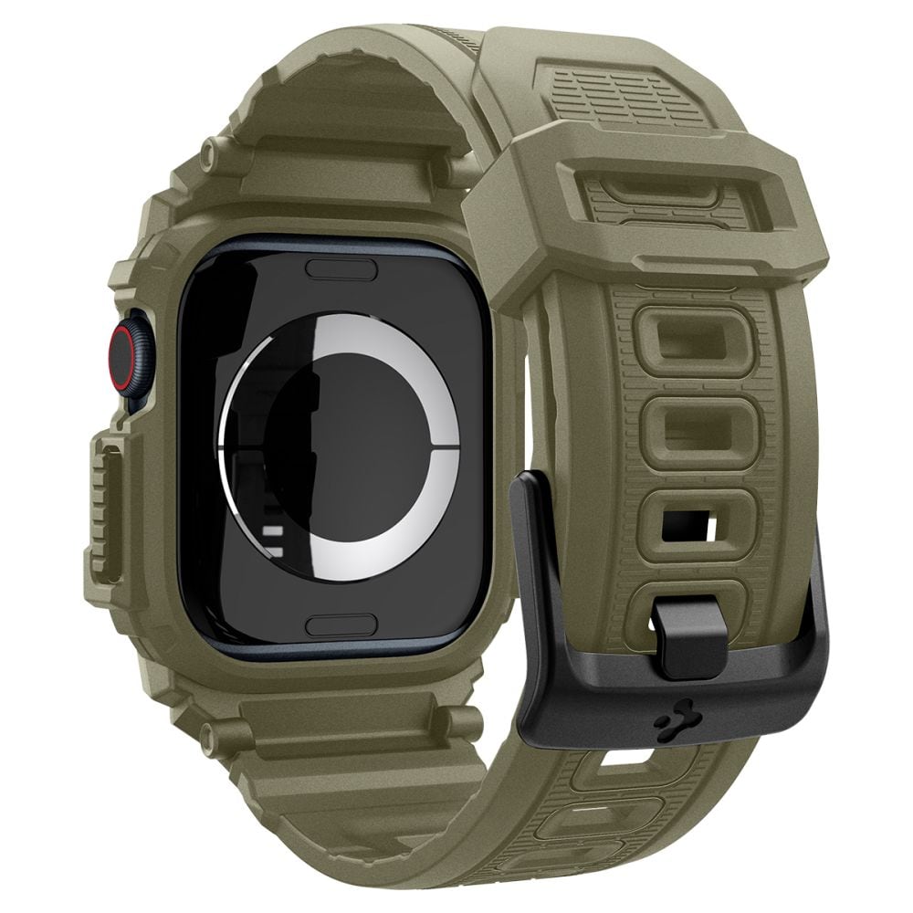 Spigen Rugged Armor "Pro" hihna Apple Watch 10:lle (46MM) - vihreä