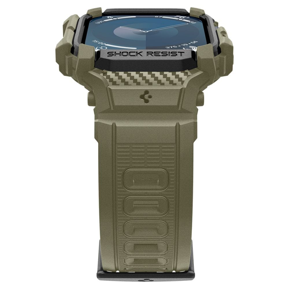 Spigen Rugged Armor "Pro" hihna Apple Watch 10:lle (46MM) - vihreä