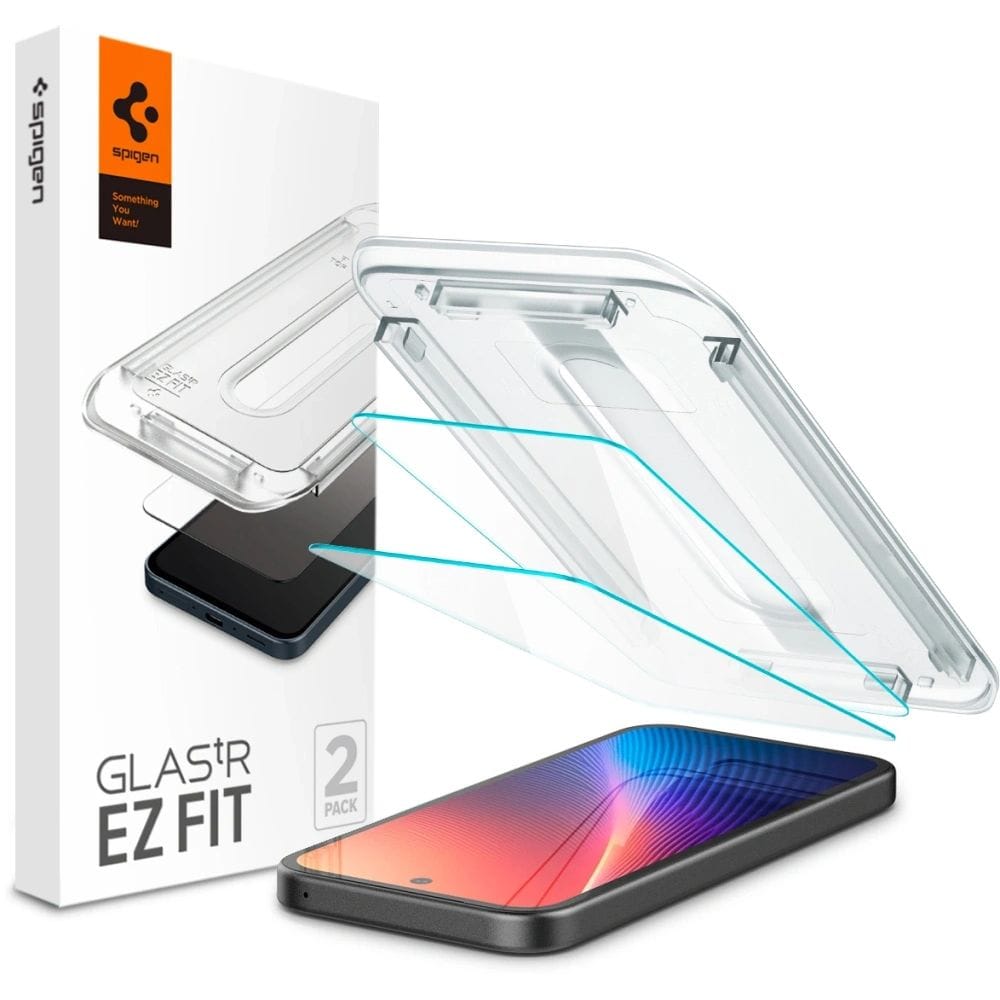 Spigen Glas.TR "Ez Fit" karkaistu lasi 2-pack Google Pixel 9A:lle - Kirkas