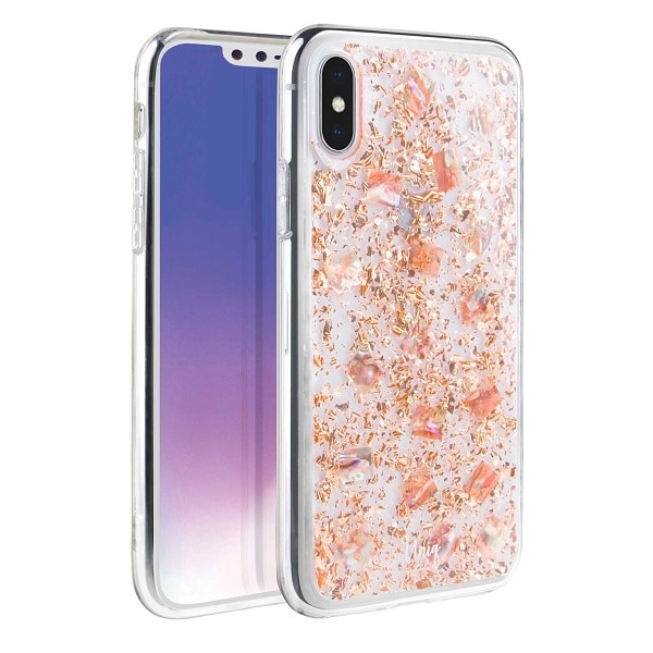 Uniq Lumence Clear tapauksessa iPhone Xs Max - vaaleanpunainen ja kultainen