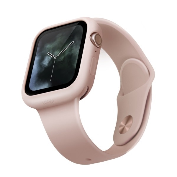 Uniq Lino tapauksessa Apple Watch 4 / 5 / 6 / SE 44mm - vaaleanpunainen