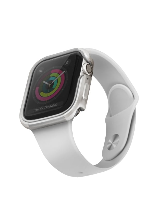 Uniq Valencia tapauksessa Apple Watch 4 / 5 / 6 / SE 40mm - hopea - hopea