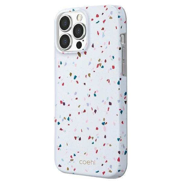 Uniq Coehl Terrazzo kotelo iPhone 13 Pro / iPhone 13 - valkoinen