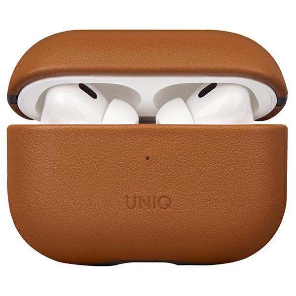 Uniq Terra Aitoa nahkaa kotelo AirPods Pro 2:lle - ruskea