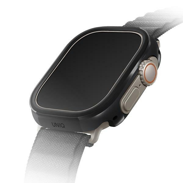Uniq Valencia kotelo Apple Watch Ultra 49 mm:lle - musta