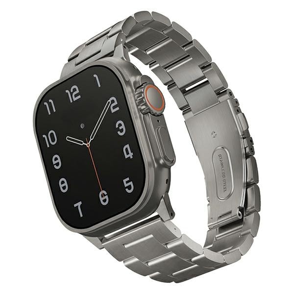 Uniq hihna ruostumattomasta teräksestä Apple kelloon 1-8/SE/SE2/Ultra 42/44/45/49mm - hopea