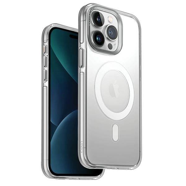Uniq Calio Magclick -latauskotelo iPhone 15 Pro - läpinäkyvä