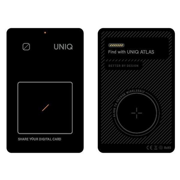 Uniq NFC-paikannin Atlas harmaa/grafiitti Uniq-ATLASCARDTRK-GRAPHITE Uniq-ATLASCARDTRK-GRAPHITE