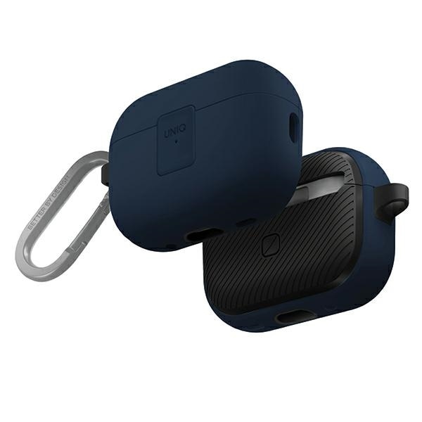 Uniq Clyde Lock -kotelo AirPods Pro 2:lle (2022/2023) - sininen-tummanharmaa