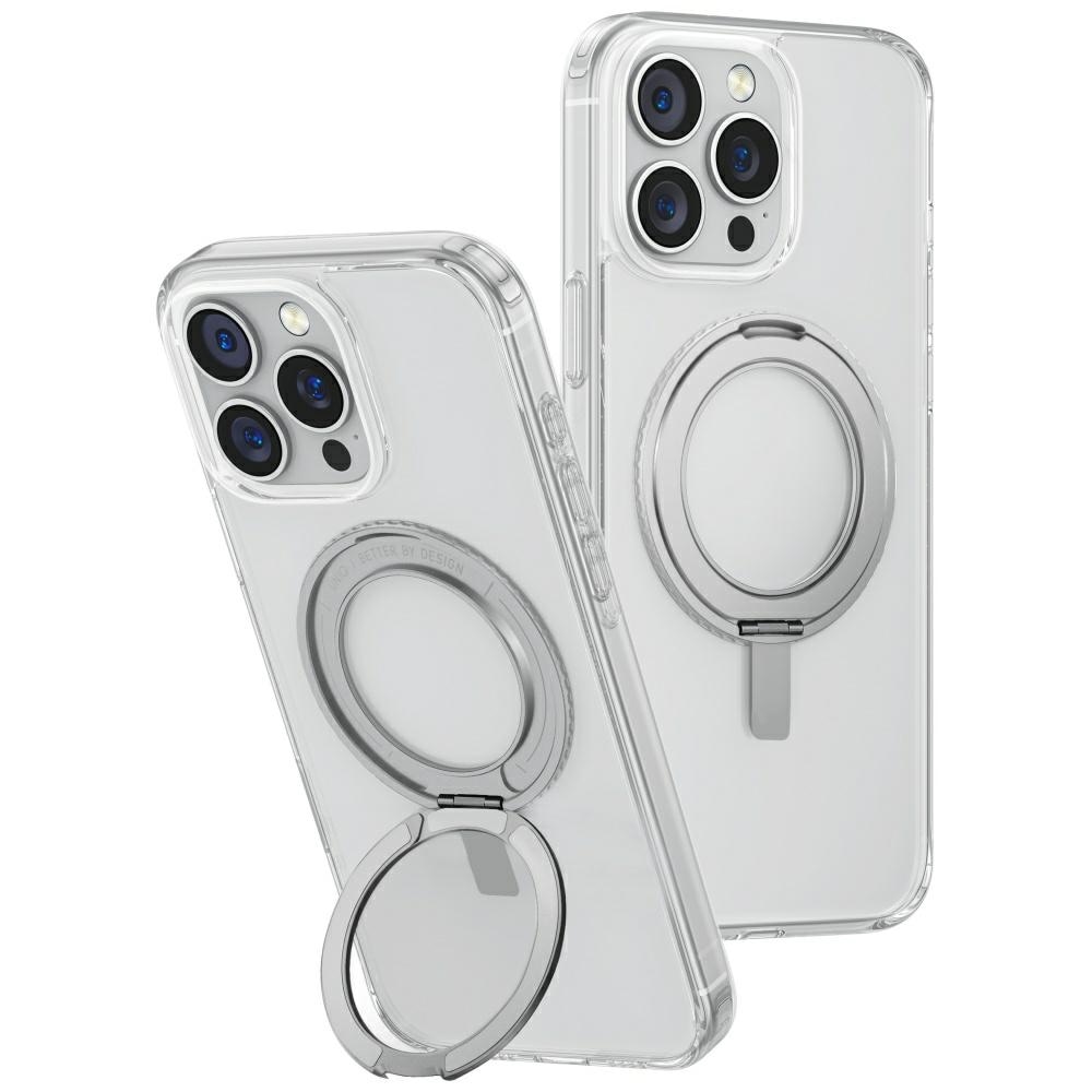 Uniq Swivix 360 pyörivä potkulaudan kotelo iPhone 16 Pro Max - läpinäkyvästi