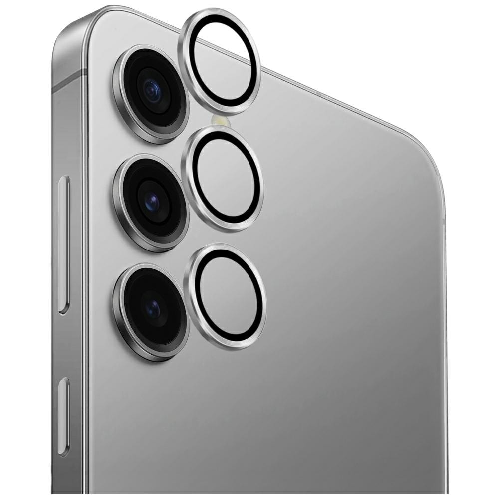 Uniq Optix Alumiininen kameraobjektiivi Samsung Galaxy S25 - hopea