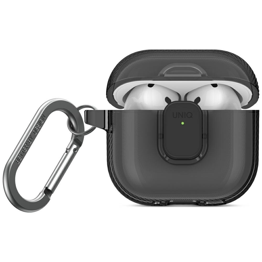 Uniq Glase Pro -kotelo AirPods 4:lle - musta