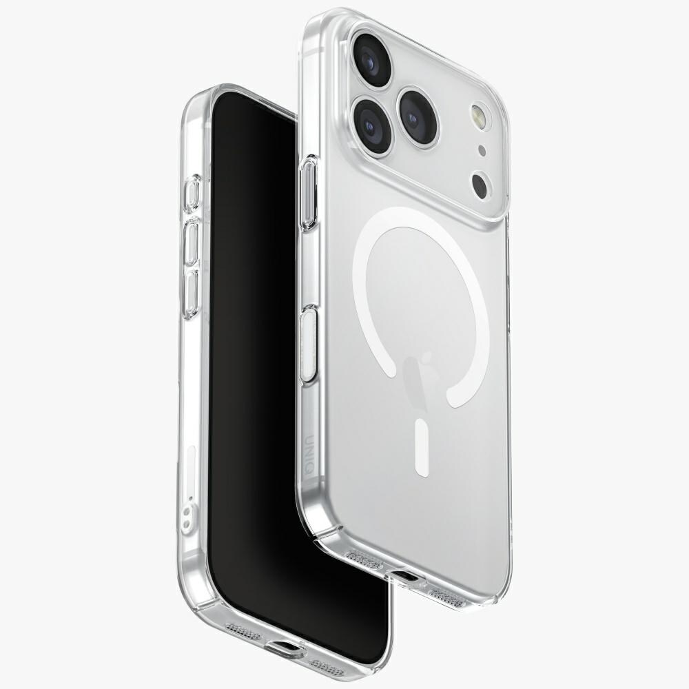 Uniq Airsuit Magclick latauskotelo iPhone 17 Pro:lle - läpinäkyvä