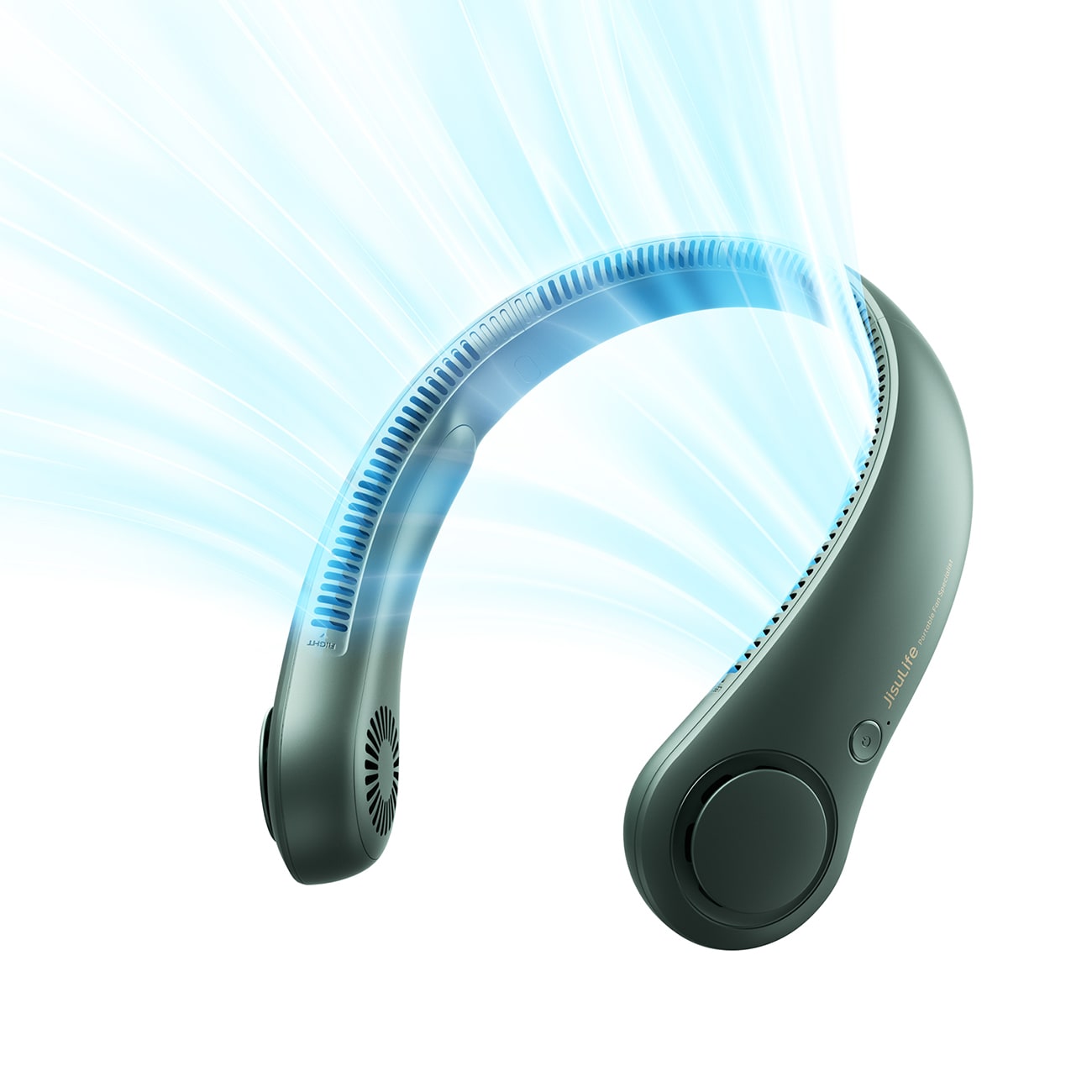 Jisulife Kaulatuuletin Life3 Kannettava USB-kaulatuuletin - vihreä