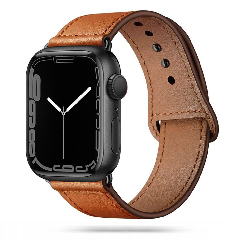 Tech-Protect LeatherFit hihna Apple Watch 4-9 / SE / Ultra 1-2 (42/44/45/49 mm) - ruskea