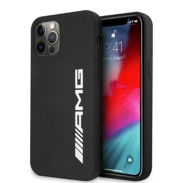 AMG Silikoni Big Logo tapauksessa iPhone 12 Pro Max - musta