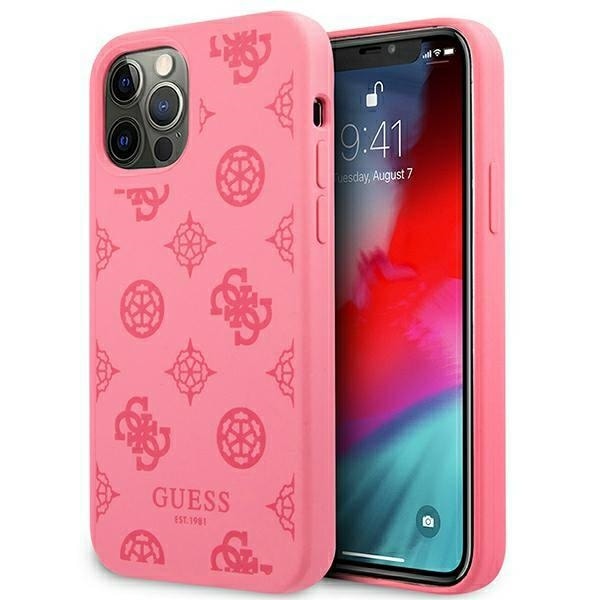 Guess GUHCP12LLSPEFU iPhone 12 Pro Max 6.7" fuksia/fuksia kova kotelo Peony-mallisto