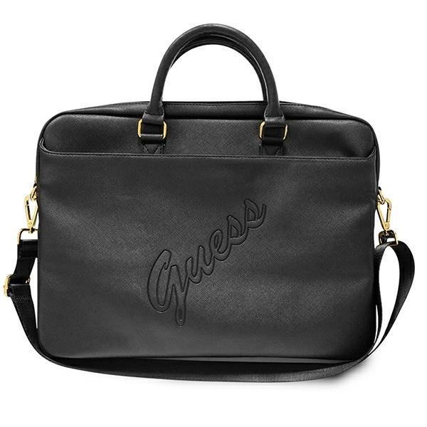 Guess Saffiano Script laukku 16" kannettavalle tietokoneelle - musta