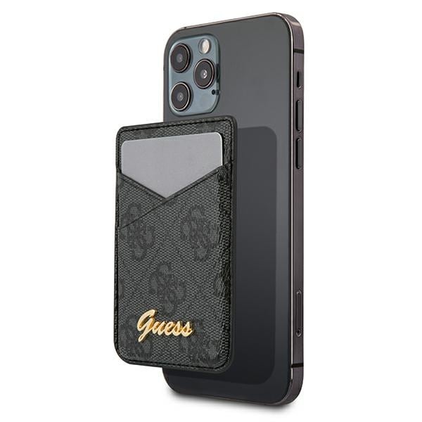 Guess Lompakkokorttipaikka GUWMS4GTLBK MagSafe 4G harmaa/harmaa